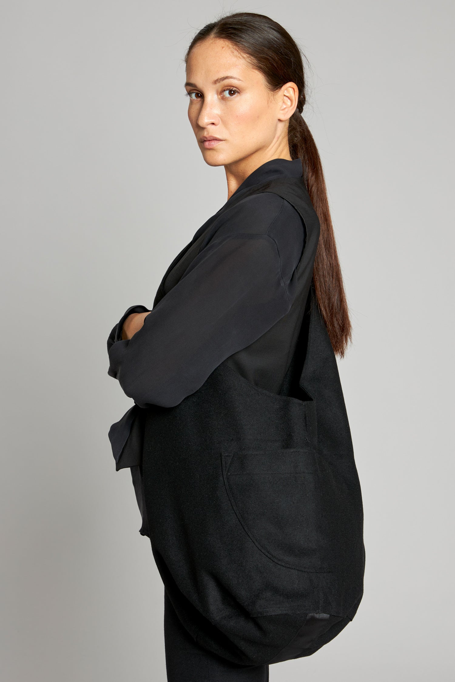 Borsa Pellegrina Panno Laguna Black